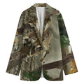 Oak Tree Hunting Camouflage Print Women's Blazer