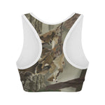 Oak Tree Hunting Camouflage Print Women's Sports Bra