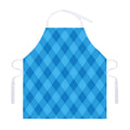 Ocean Blue Argyle Pattern Print Adjustable Apron