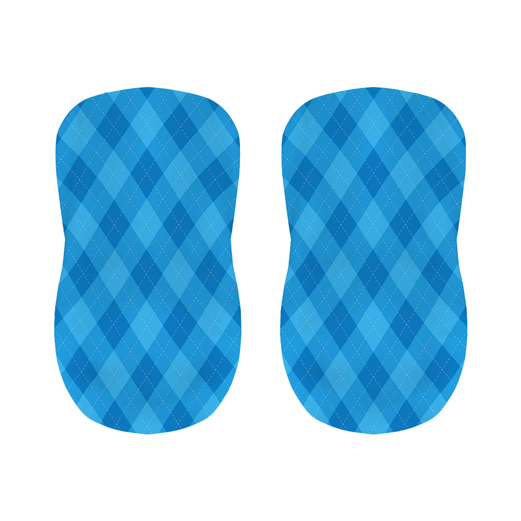 Ocean Blue Argyle Pattern Print Bar Stool Covers