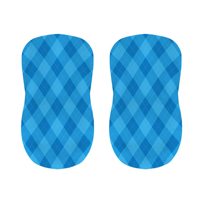 Ocean Blue Argyle Pattern Print Bar Stool Covers