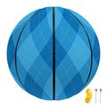 Ocean Blue Argyle Pattern Print Basketball