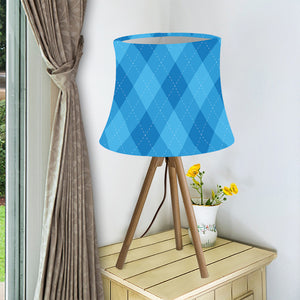 Ocean Blue Argyle Pattern Print Bell Lamp Shade