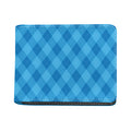 Ocean Blue Argyle Pattern Print Bifold Wallet