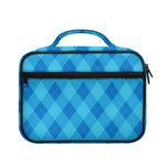 Ocean Blue Argyle Pattern Print Briefcase Bible Bag