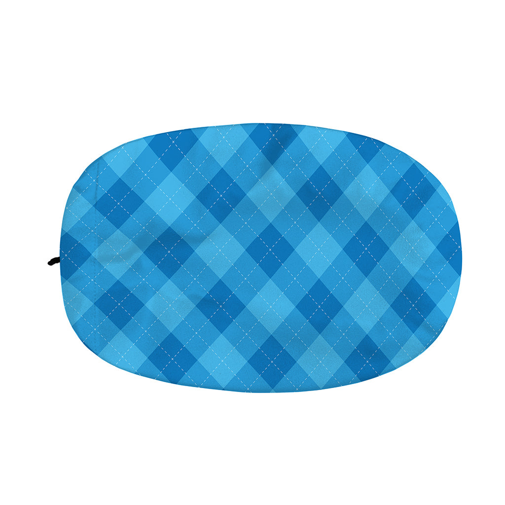 Ocean Blue Argyle Pattern Print Car Side Mirror Covers