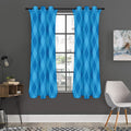 Ocean Blue Argyle Pattern Print Grommet Curtain Panels