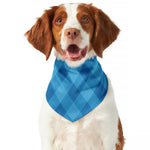 Ocean Blue Argyle Pattern Print Dog Bandana