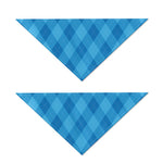 Ocean Blue Argyle Pattern Print Dog Bandana