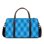 Ocean Blue Argyle Pattern Print Duffle Bag
