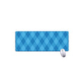 Ocean Blue Argyle Pattern Print Extended Mouse Pad