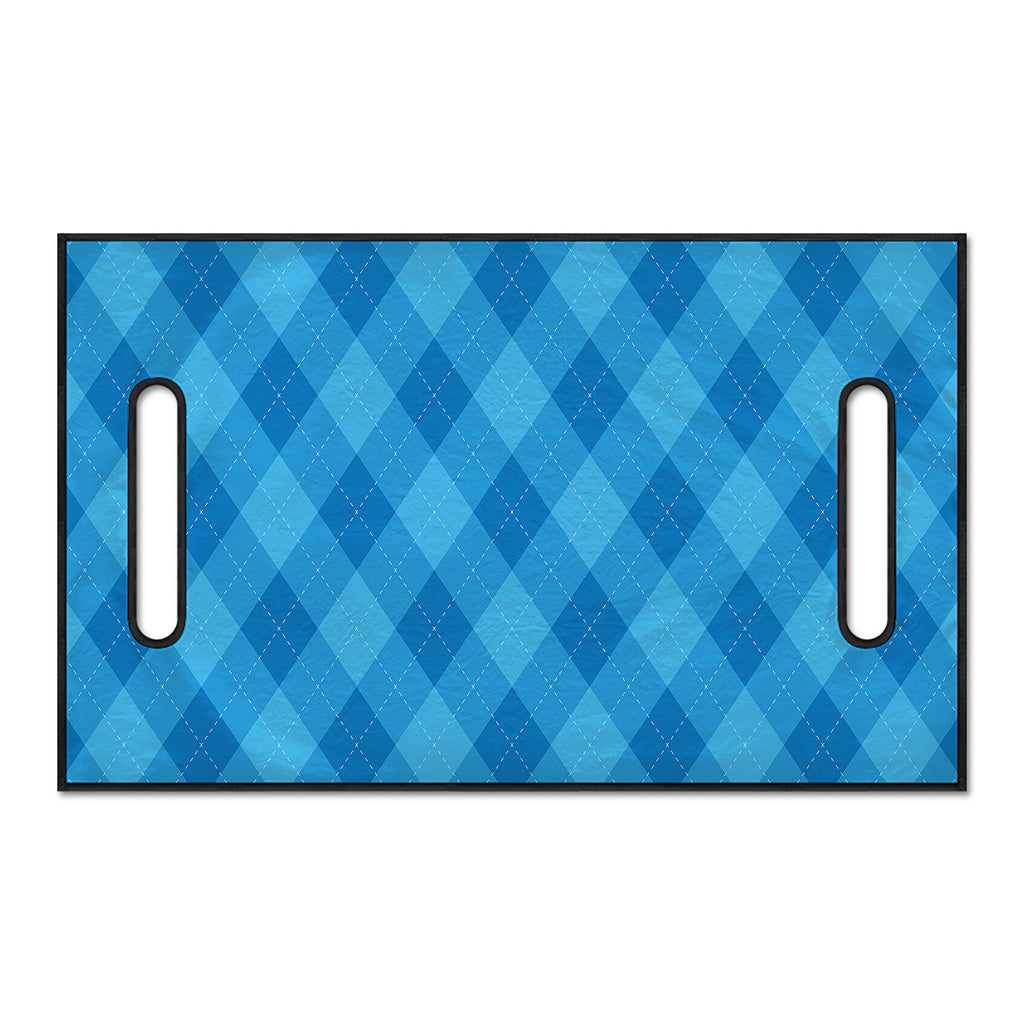 Ocean Blue Argyle Pattern Print Golf Cart Seat Cover