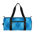 Ocean Blue Argyle Pattern Print Gym Bag