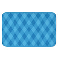 Ocean Blue Argyle Pattern Print Indoor Door Mat