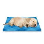Ocean Blue Argyle Pattern Print Pet Cooling Mat Cover