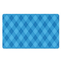 Ocean Blue Argyle Pattern Print Polyester Doormat
