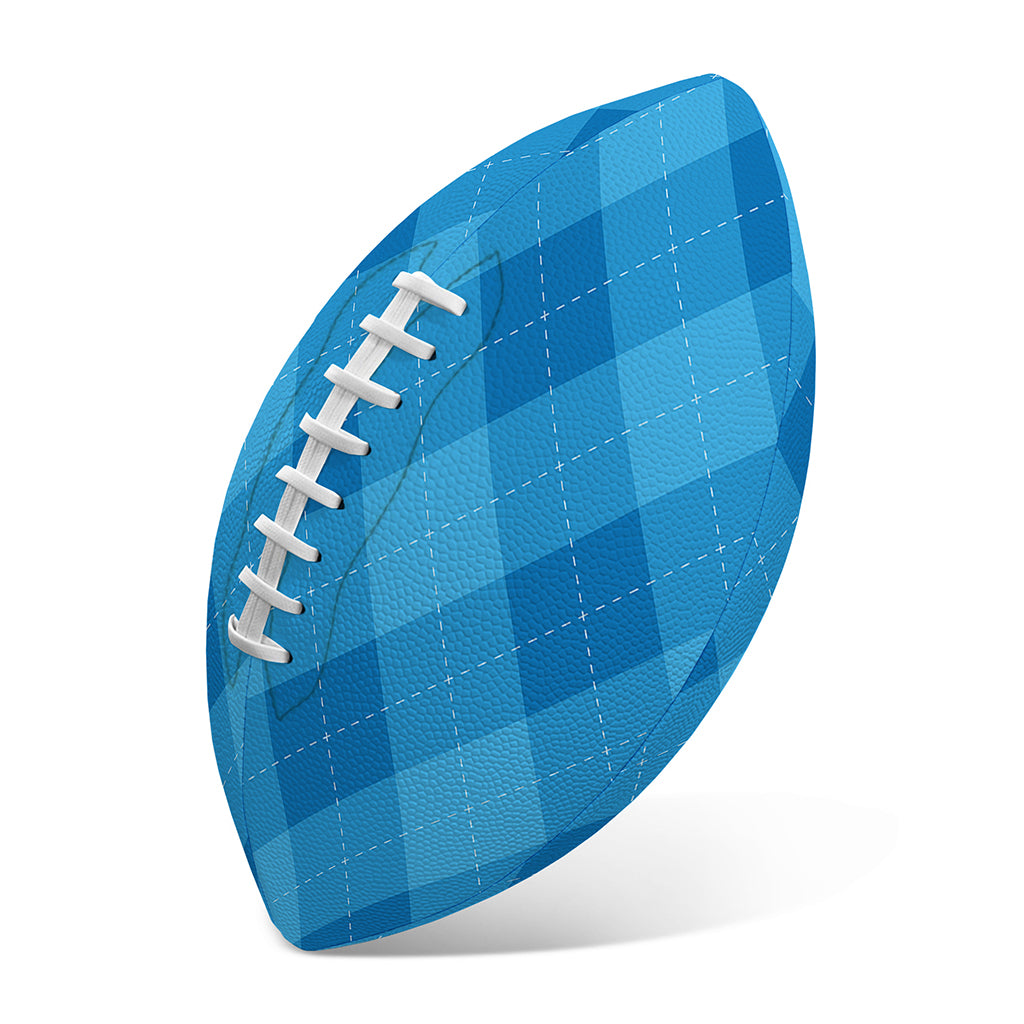 Ocean Blue Argyle Pattern Print Rugby Ball