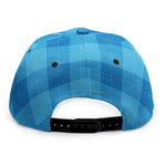 Ocean Blue Argyle Pattern Print Snapback Cap