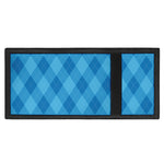 Ocean Blue Argyle Pattern Print Trifold Wallet