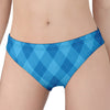 Ocean Blue Argyle Pattern Print Women's Panties