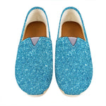 Ocean Blue Glitter Artwork Print (NOT Real Glitter) Casual Shoes