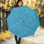 Ocean Blue Glitter Artwork Print (NOT Real Glitter) Foldable Umbrella
