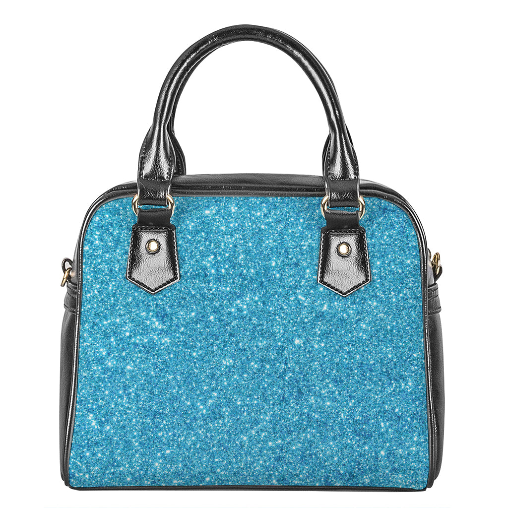 Ocean Blue Glitter Artwork Print (NOT Real Glitter) Shoulder Handbag