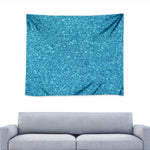 Ocean Blue Glitter Artwork Print (NOT Real Glitter) Tapestry