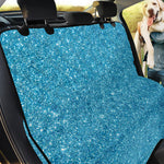 Ocean Blue (NOT Real) Glitter Print Pet Car Back Seat Cover