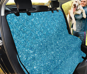 Ocean Blue (NOT Real) Glitter Print Pet Car Back Seat Cover