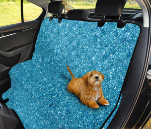 Ocean Blue (NOT Real) Glitter Print Pet Car Back Seat Cover