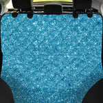 Ocean Blue (NOT Real) Glitter Print Pet Car Back Seat Cover