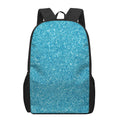 Ocean Blue (NOT Real) Glitter Print 17 Inch Backpack