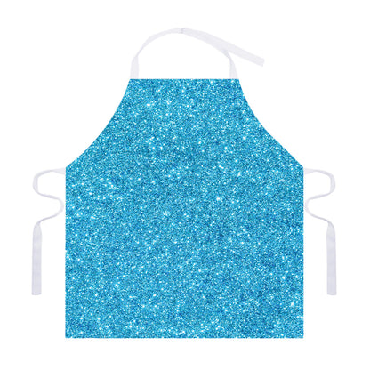 Ocean Blue (NOT Real) Glitter Print Adjustable Apron