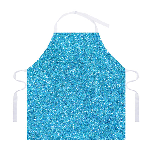 Ocean Blue (NOT Real) Glitter Print Adjustable Apron