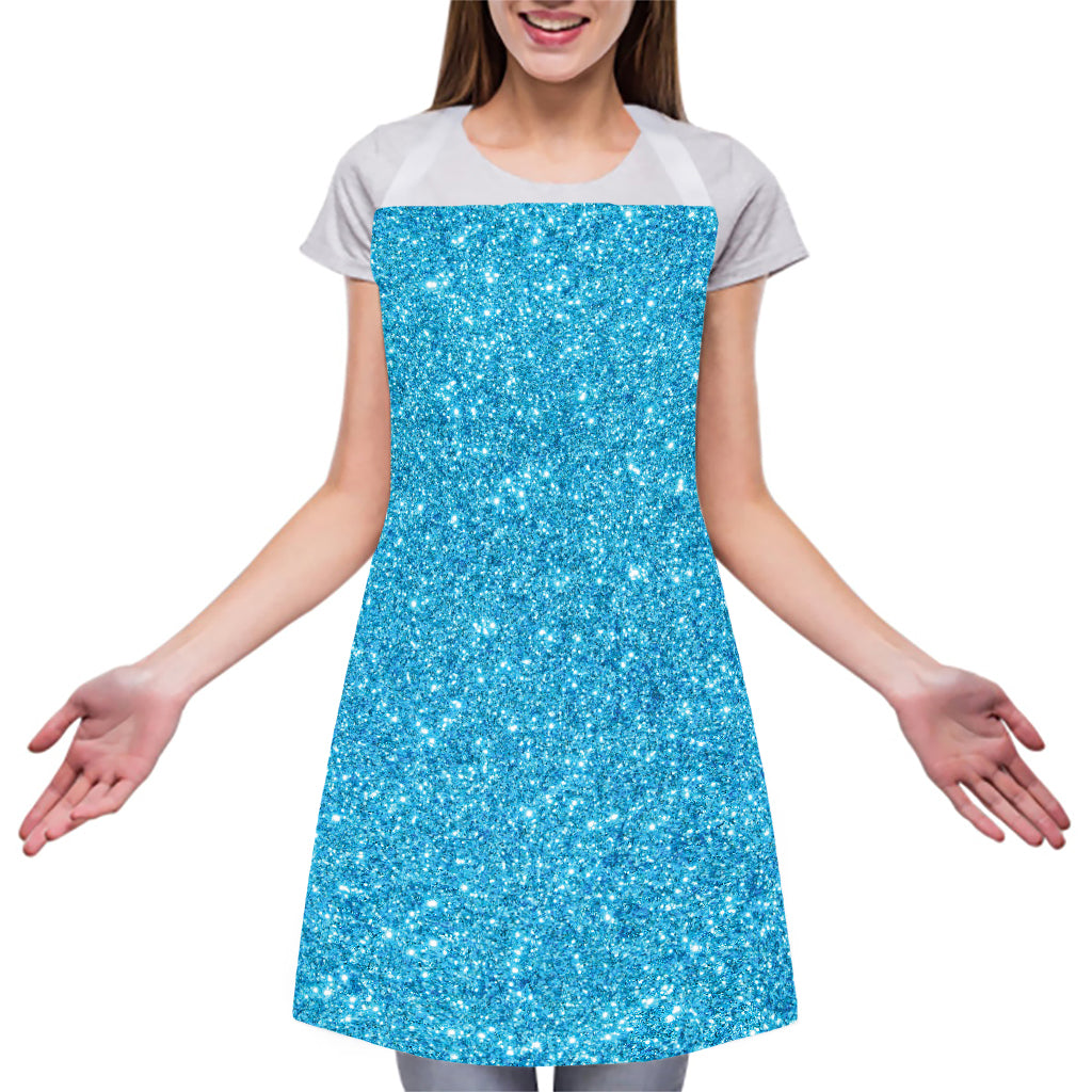 Ocean Blue (NOT Real) Glitter Print Adjustable Apron