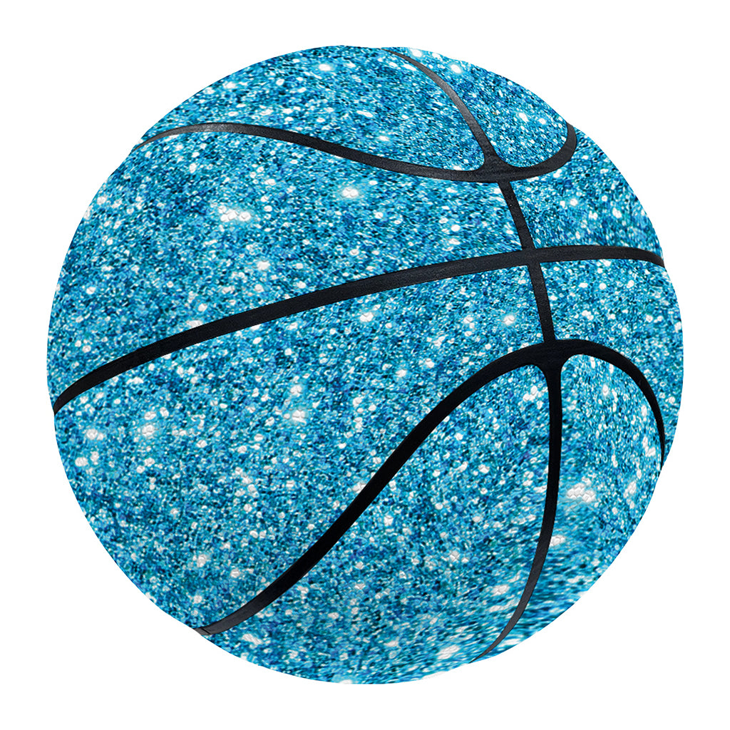 Ocean Blue (NOT Real) Glitter Print Basketball