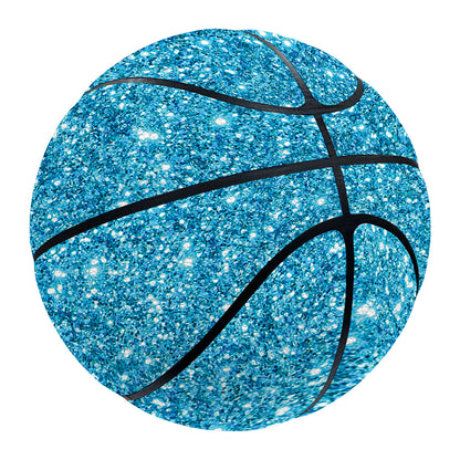 Ocean Blue (NOT Real) Glitter Print Basketball