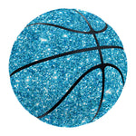 Ocean Blue (NOT Real) Glitter Print Basketball