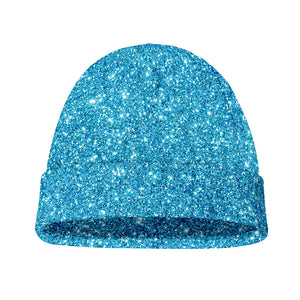 Ocean Blue (NOT Real) Glitter Print Beanie