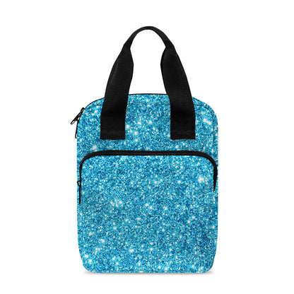 Ocean Blue (NOT Real) Glitter Print Bible Tote Bag