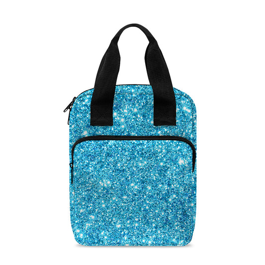Ocean Blue (NOT Real) Glitter Print Bible Tote Bag