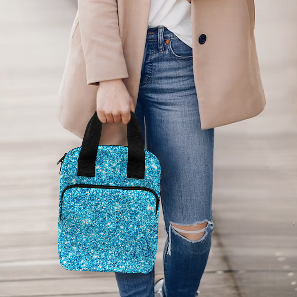 Ocean Blue (NOT Real) Glitter Print Bible Tote Bag