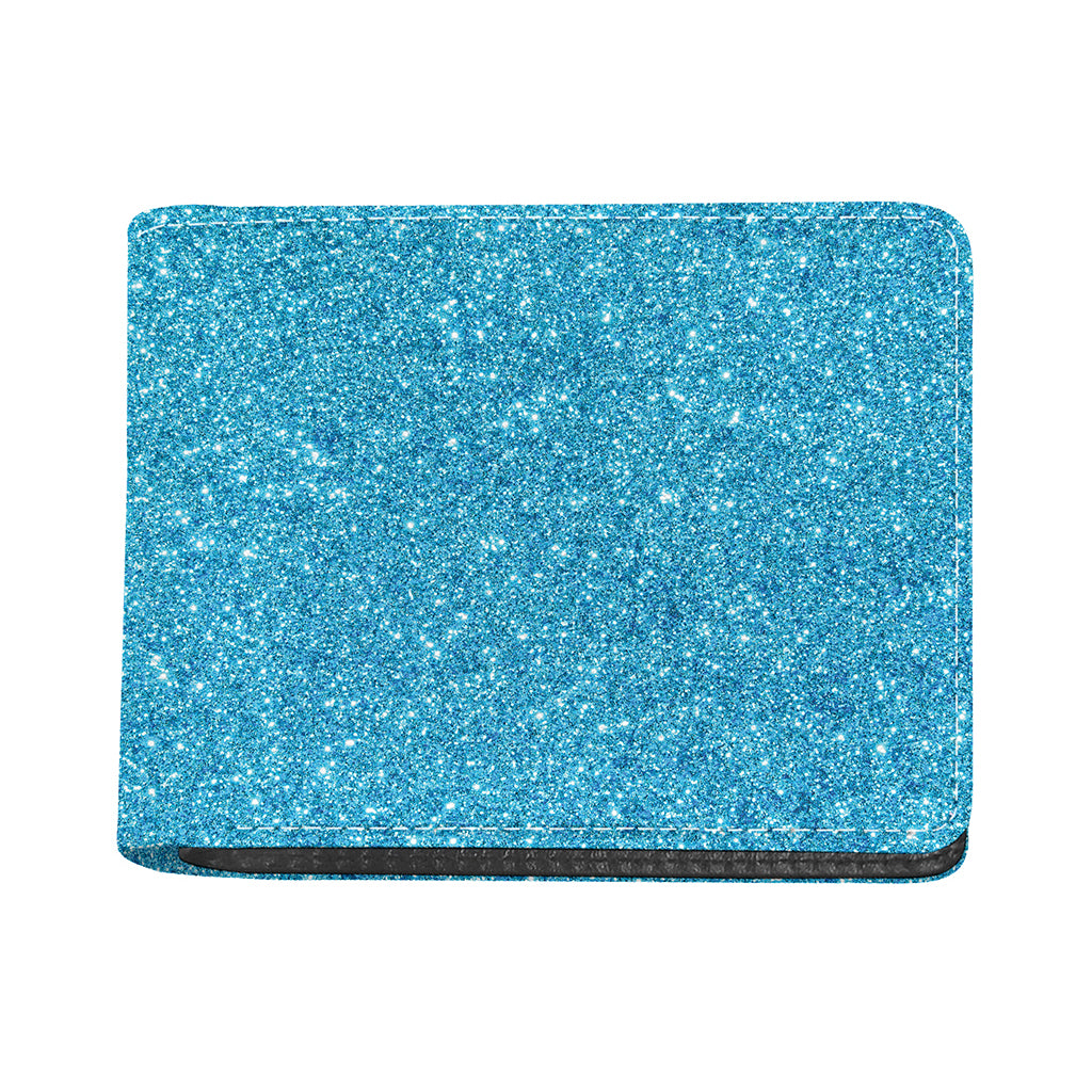 Ocean Blue (NOT Real) Glitter Print Bifold Wallet