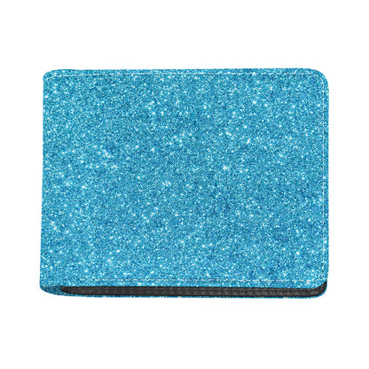 Ocean Blue (NOT Real) Glitter Print Bifold Wallet