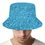 Ocean Blue (NOT Real) Glitter Print Bucket Hat