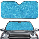 Ocean Blue (NOT Real) Glitter Print Car Windshield Sun Shade