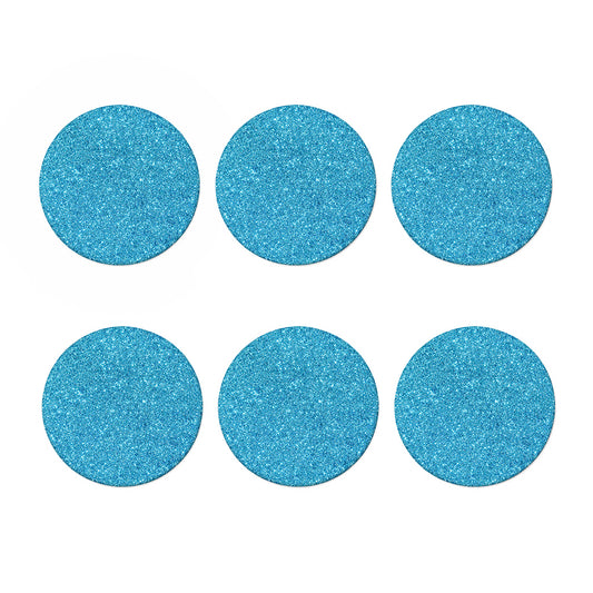 Ocean Blue (NOT Real) Glitter Print Coaster Set