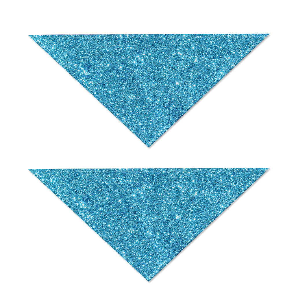 Ocean Blue (NOT Real) Glitter Print Dog Bandana