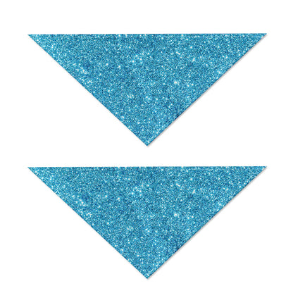 Ocean Blue (NOT Real) Glitter Print Dog Bandana